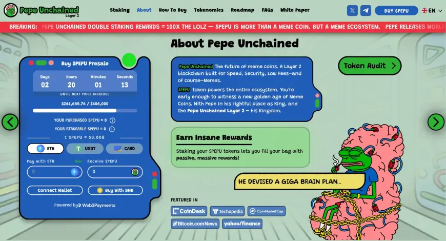 Official Pepe Unchained Presale Website